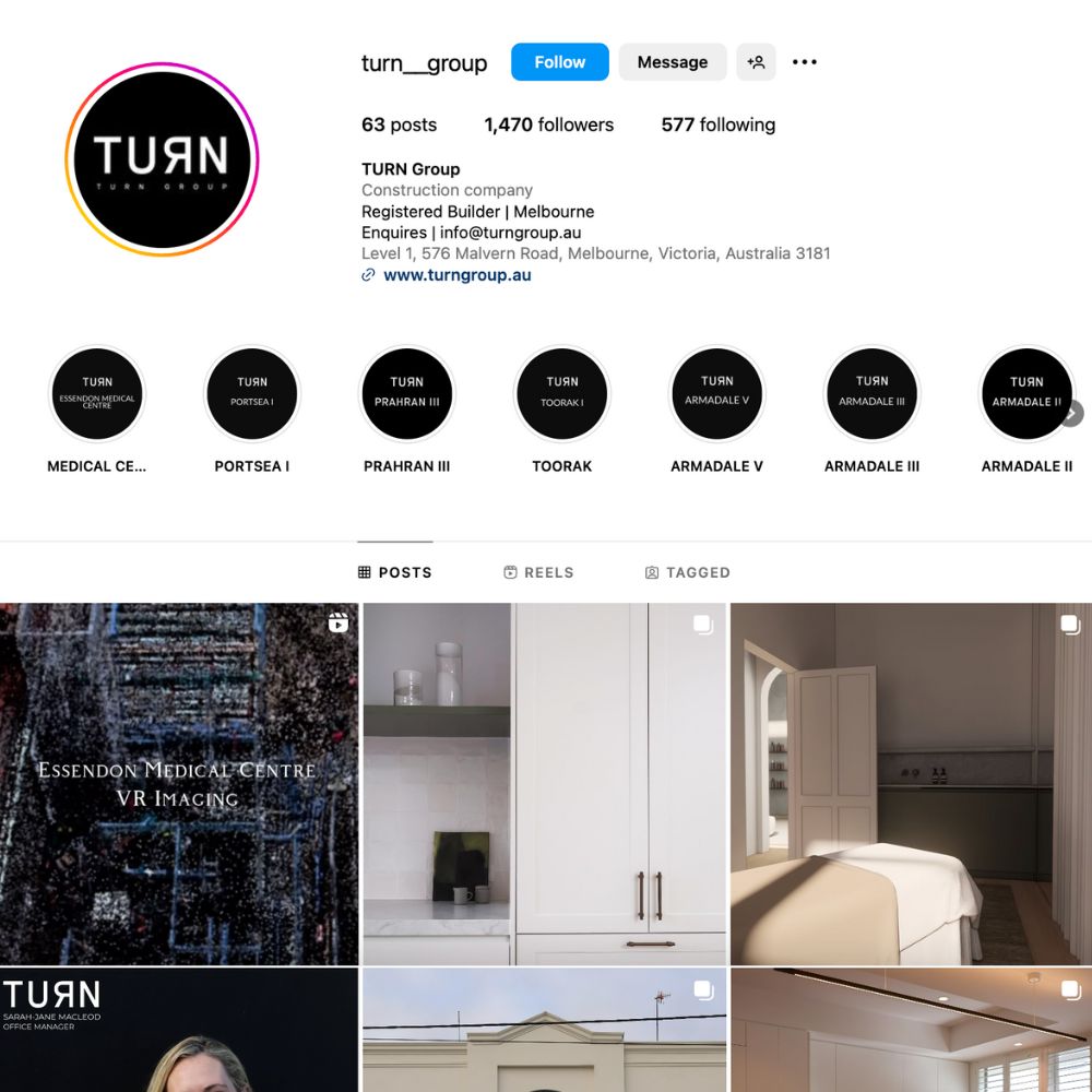 Social media work for Turn Group